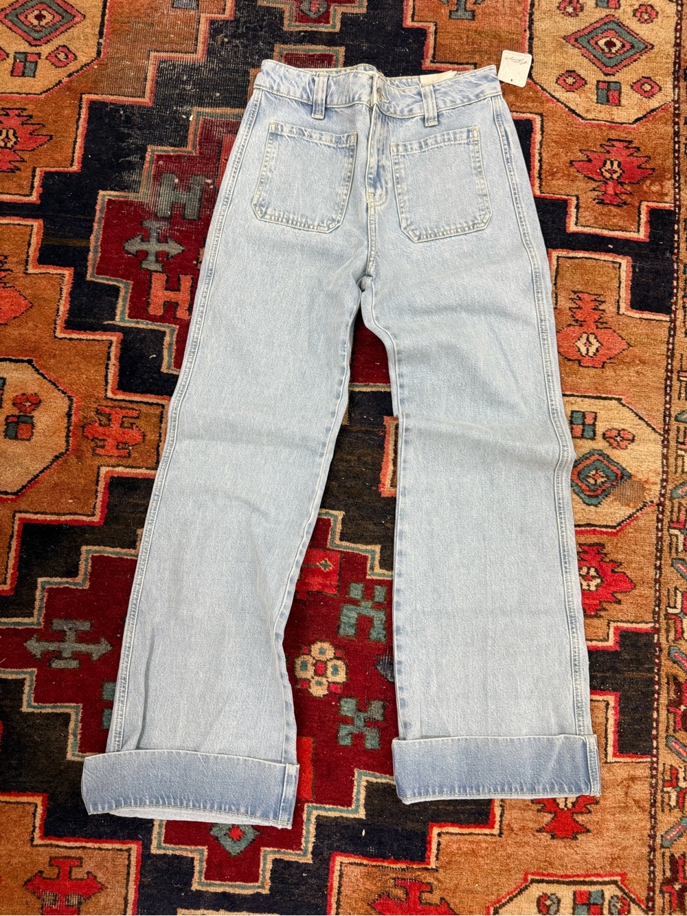 We The Free Light Wash Wide Leg Jeans